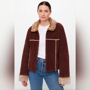 DONA MICHI  Genuine Suede Leather Jacket Size XXL‎ Brown Western Y2k Bohemian